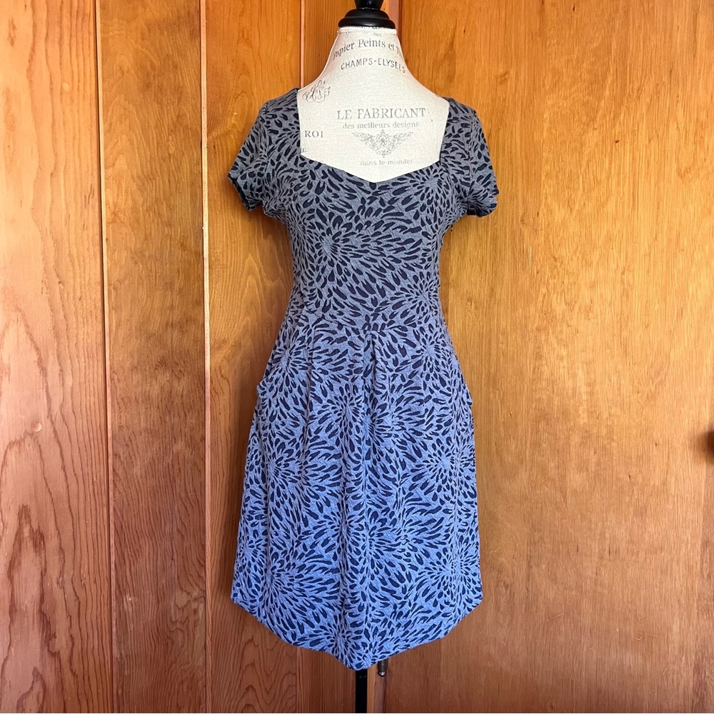 Anthropologie Deletta Caledonia Cut-out Blue Dress Size Medium NWT